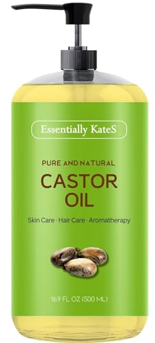 Essentially KateS Castor Oil 169 Fl Oz  100 Pure and Natural Cold Pressed and HexaneFree  Hair Care Skin Care and Body Care