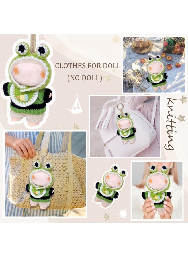 Doll Clothes for Labubu, 3-Piece Outfit and Accessories for 6.7 Inches (17 cm) Doll, Outfits for Labubu(Frog) - Image 3