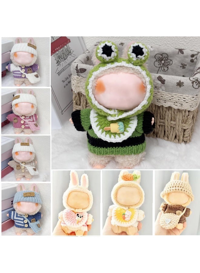 Doll Clothes for Labubu, 3-Piece Outfit and Accessories for 6.7 Inches (17 cm) Doll, Outfits for Labubu(Frog) - Image 5