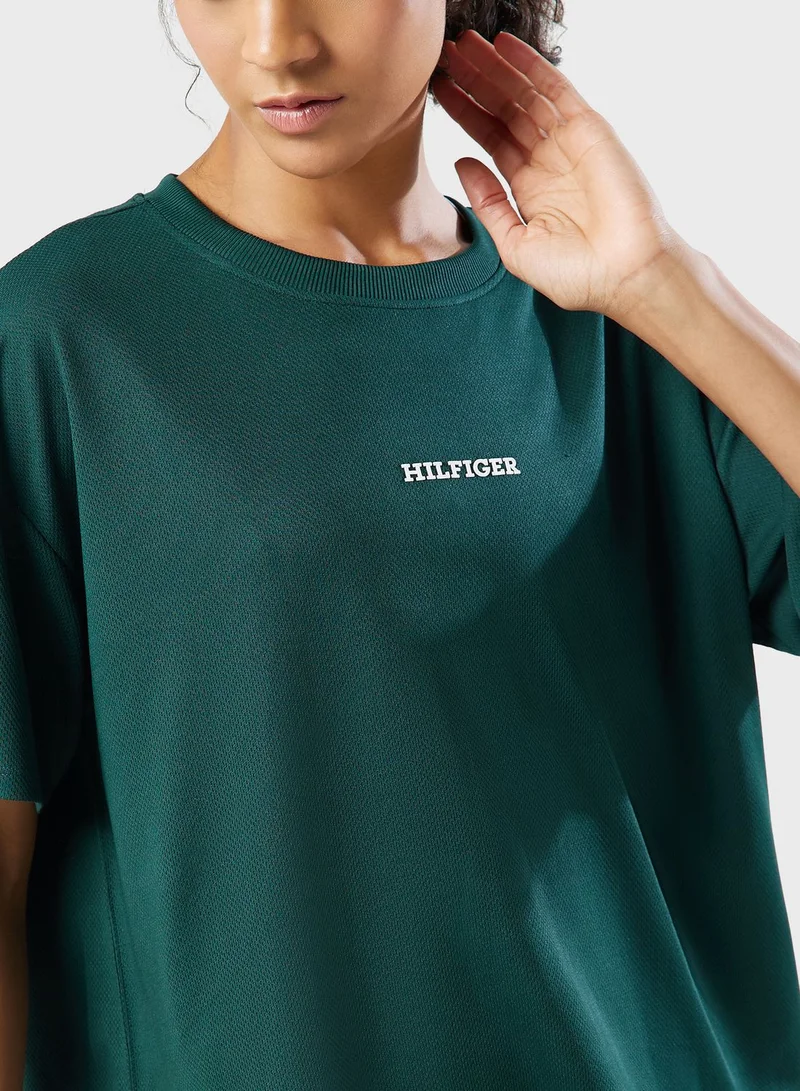 TOMMY HILFIGER Monotype Relaxed Mesh T-Shirt