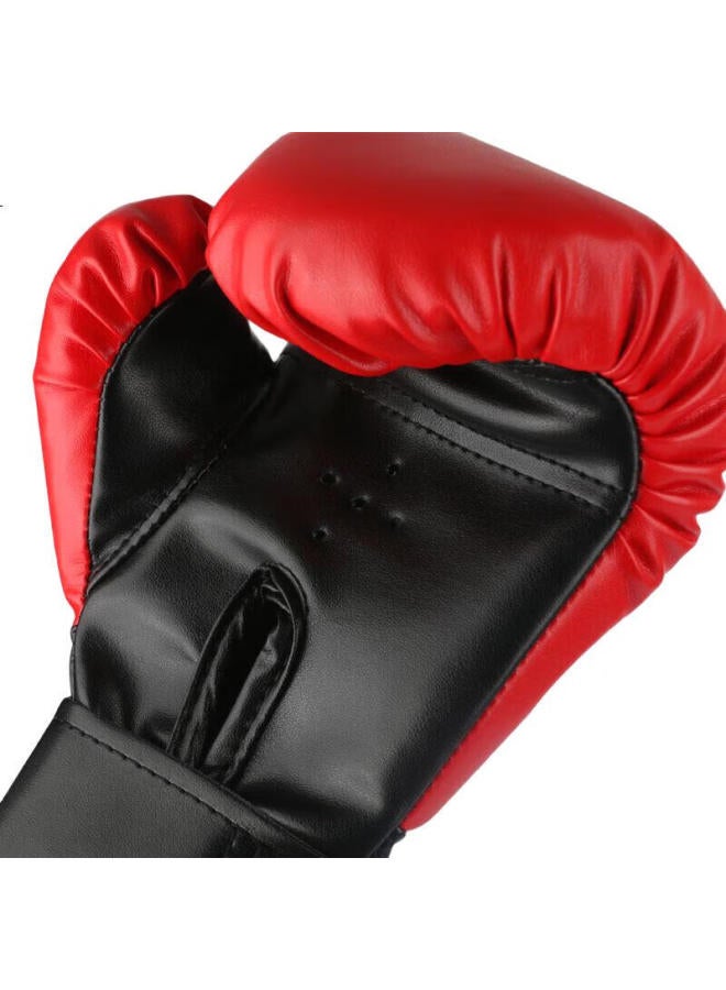 Competing pie Jingpai Children'S Boxing Gloves, Taekwondo, Kindergarten, Boys, Kids Set, Fighting Punching Bag, Sandbag, Kickboxing Gloves, Red - Image 1