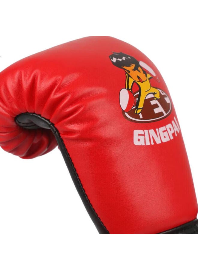 Competing pie Jingpai Children'S Boxing Gloves, Taekwondo, Kindergarten, Boys, Kids Set, Fighting Punching Bag, Sandbag, Kickboxing Gloves, Red - Image 2