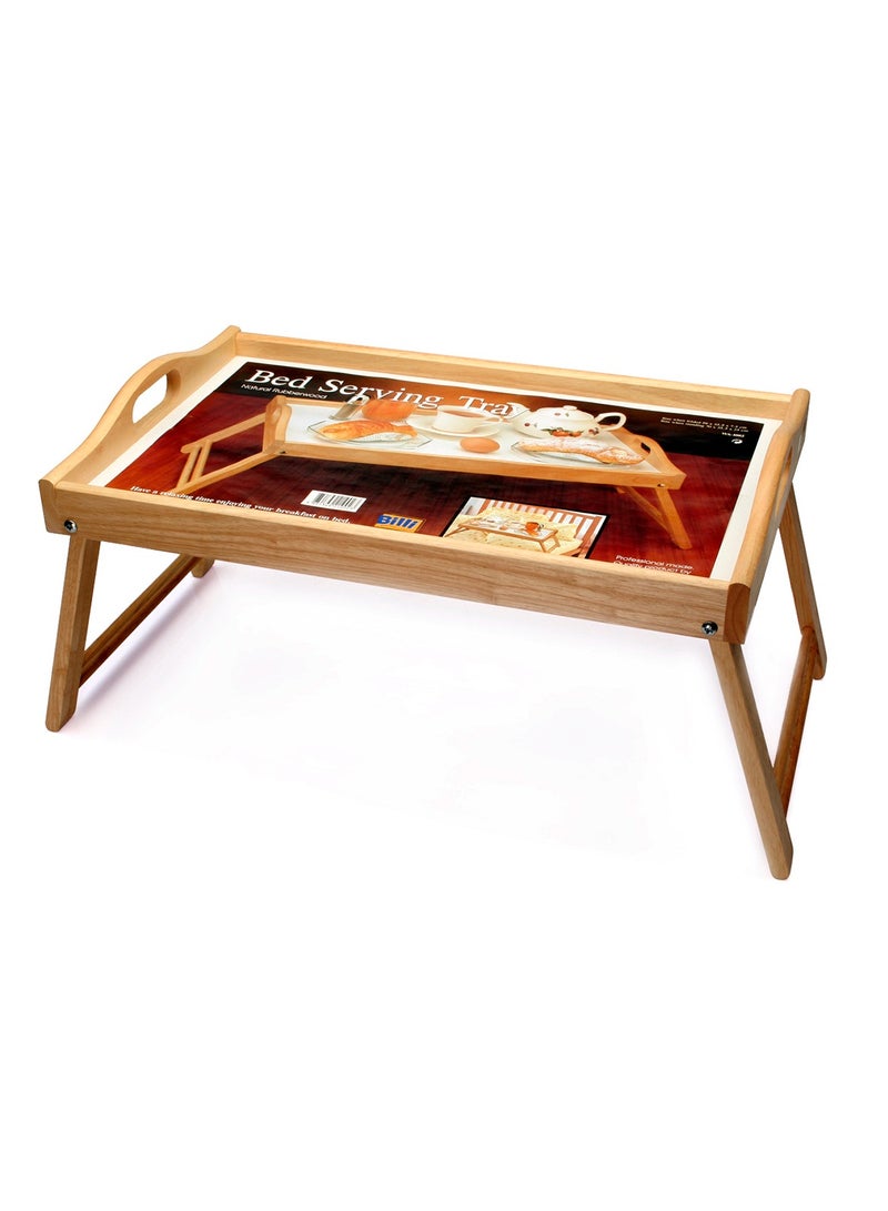 BILLI Billi Wooden Bed Tray – Model WA-1002, Foldable Serving Tray for Breakfast or Laptop Use  - Image 1