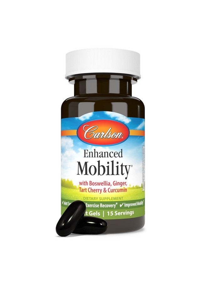 Carlson - Enhanced Mobility, Botanical Joint Support, Boswellia, Tart Cherry, Curcumin, Ginger, 30 Softgels - Image 5