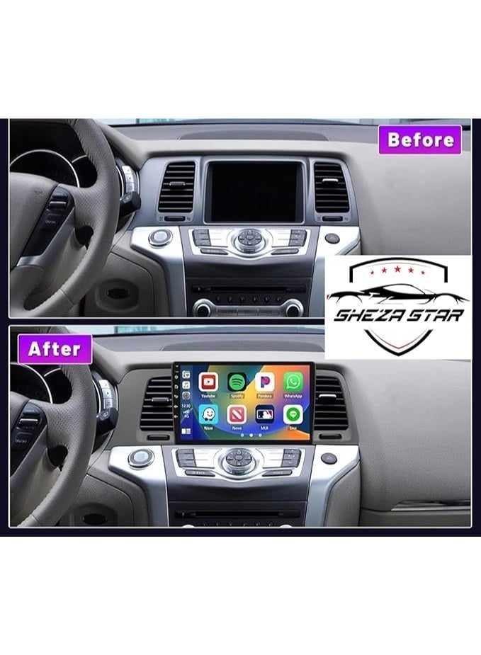 SHEZA STAR Android Car Stereo for Nissan Murano Radio 2011-2014 4GB RAM 32GB ROM Support Carplay, M-Link Wi-Fi BT, Radio GPS, 9 Inch IPS Touch Screen with AHD Camera Included - Image 2