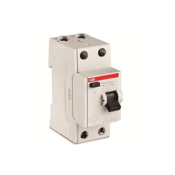 ABB 10kA 25A 300mA DP 2P RCCB ELCB Residual Current Circuit Breaker Double Pole Pack of 1 FW202 25A300mA AC  - Image 2