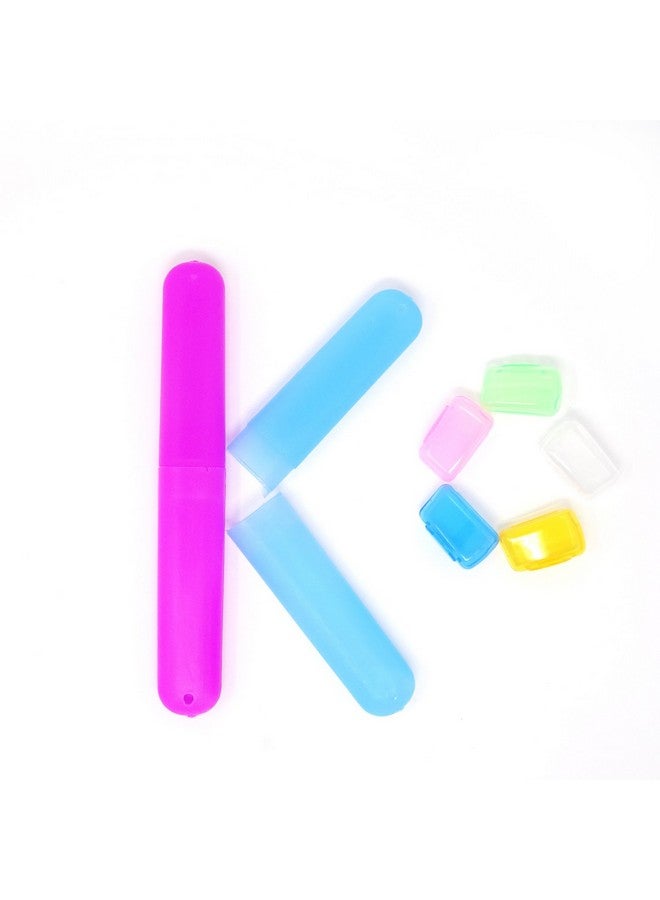 Honbay 7PCS Plastic Dust-Proof Toothbrush Case Holder for Daily and Travel Use - 5 Toothbrush Head Covers as Gift, Random colors - Image 3