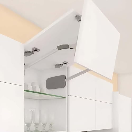 HYDERON Hydraulic Bi-Fold Pneumatic Lift-Up Hinge – Durable Vertical Two-Door Cabinet Support Mechanism for Kitchen, Wardrobe, and Overhead Units | Smooth & Silent Operation | (Pack of 2 Pieces) - Image 2
