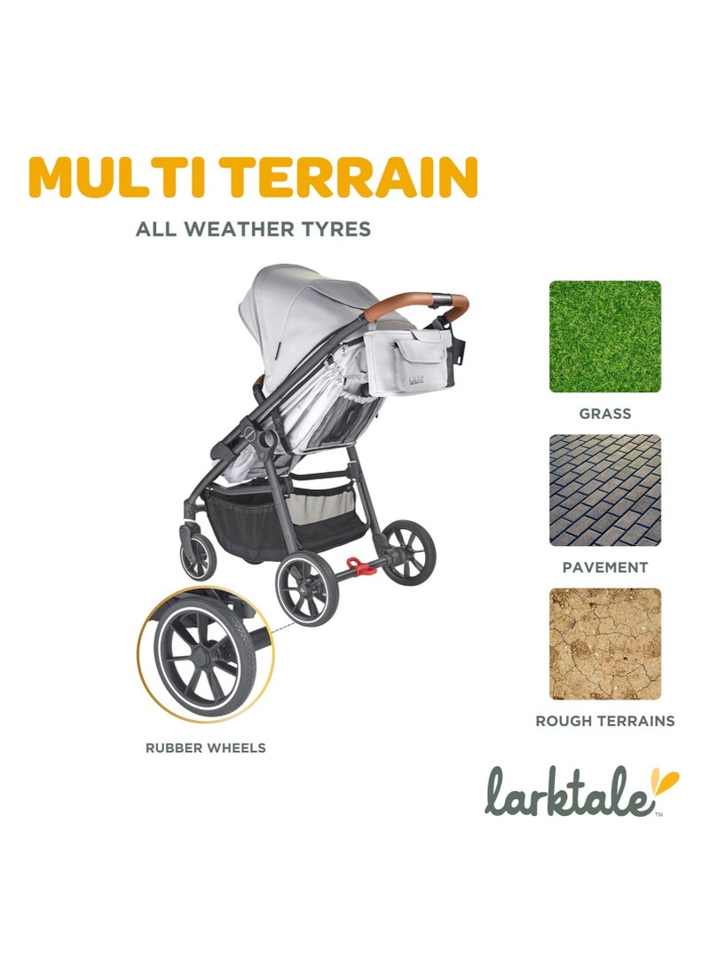 larktale - Larktale Crossover All-In-One Stroller And Wagon - Convert From A Single Baby Stroller To a Two Seater Pull Wagon Wth Canopy - Image 1