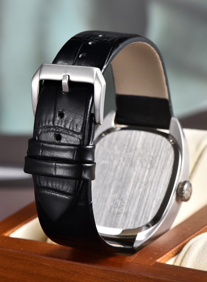 رولستيمي ساعة كوارتز أنيقة للرجال-قرص مميز ، سوار من جلد البولي يوريثان ، مظهر كلاسيكي وعصري ، آر تي 7904 - Image 5