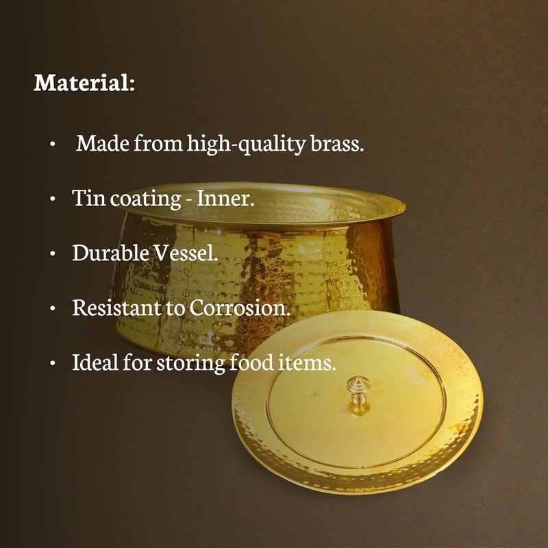 Spillbox أواني المطبخ النحاسية من بوتريكا - وعاء طهي وتقديم - هاندي - أورلي - أدوات تقديم - طباخ - وعاء طهي مع غطاء - لغان مطروق - متوسط - Image 5