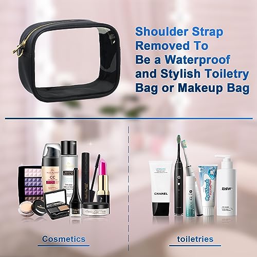 KETIEE Clear Crossbody Bag, Stadium Approved Clear Purse Bag for Concerts Sports Events Festivals （ 2 in 1， Black - Image 4