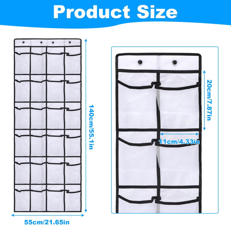 CTTZCKJ Over The Door Organizer For Cruise Ships|Magnetic Door Organizers with 24-Pocket for Cruise Ship|55"x21"|Cruise Over the Door Organizer,Magnetic Shoe Rack for Cruise,Behind-Door Storage - Image 2