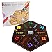 NRZSSN Wahoo Marble Board Game Thicken Wood 4 and 6 Players Fast Track Board Game 2 Sided Painted Perfect Game for Family Friends Party Rustic Brown - Image 2