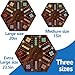 NRZSSN Wahoo Marble Board Game Thicken Wood 4 and 6 Players Fast Track Board Game 2 Sided Painted Perfect Game for Family Friends Party Rustic Brown - Image 4