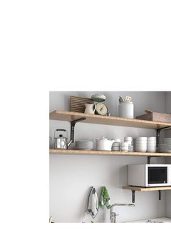 KNP KNP Grey light duty shelf brackets 8X10 INCH are designed in a tripod style providing both functional support and a sleek appearance for your shelving needs.  - Image 2