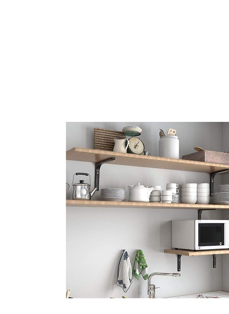 KNP - KNP Grey light duty shelf brackets 8X10 INCH are designed in a tripod style providing both functional support and a sleek appearance for your shelving needs. - Image 1
