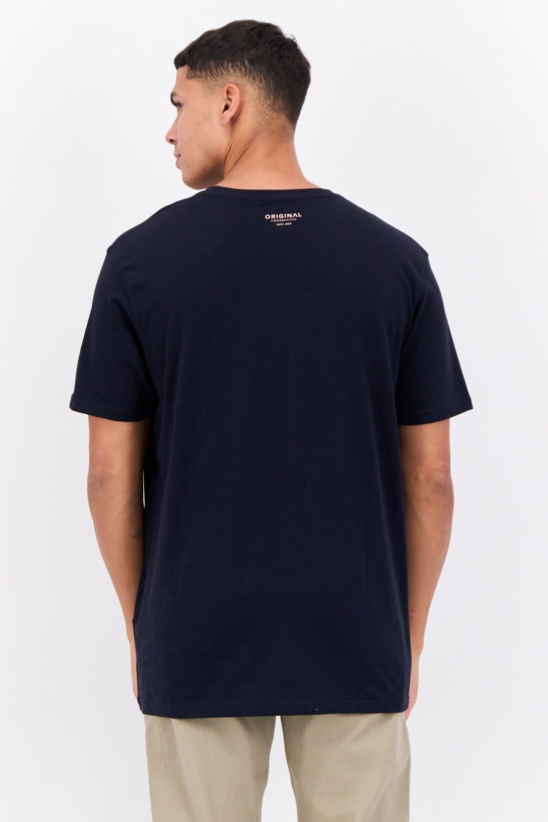 CROSSHATCH Men 7 Pcs Crew Neck Short Sleeves Graphic Print T-Shirt Set, Black - Image 3