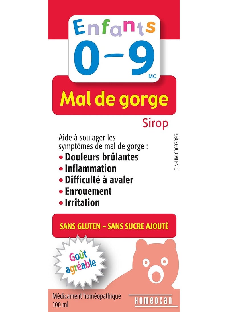 هوموكان شراب كيدز ريليف لعلاج التهاب الحلق للأطفال من عمر 0 إلى 12 عامًا، 3.4 أونصة سائلة - Image 5