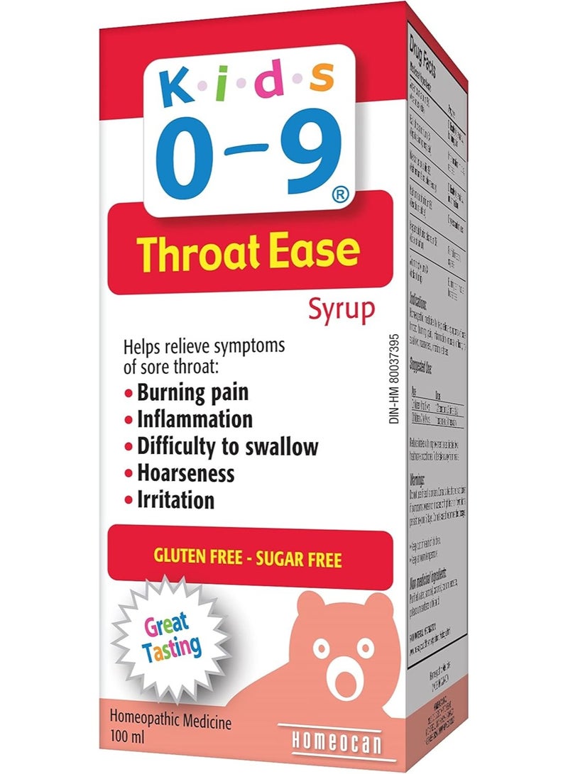 هوموكان شراب كيدز ريليف لعلاج التهاب الحلق للأطفال من عمر 0 إلى 12 عامًا، 3.4 أونصة سائلة - Image 1