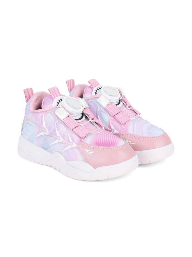 CUHO TRENDS Kids Spinner Sneakers for Girls | Spinner Design | Soft Sole Casual Shoes (Pink) - Image 1