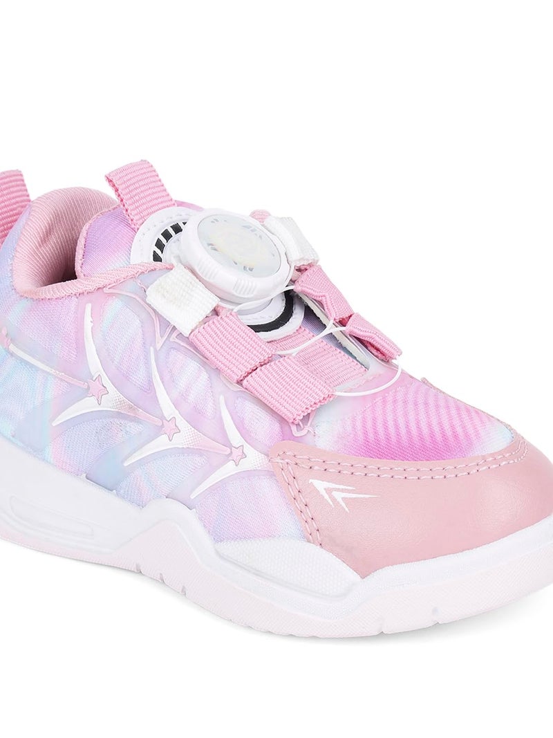 CUHO TRENDS Kids Spinner Sneakers for Girls | Spinner Design | Soft Sole Casual Shoes (Pink) - Image 4