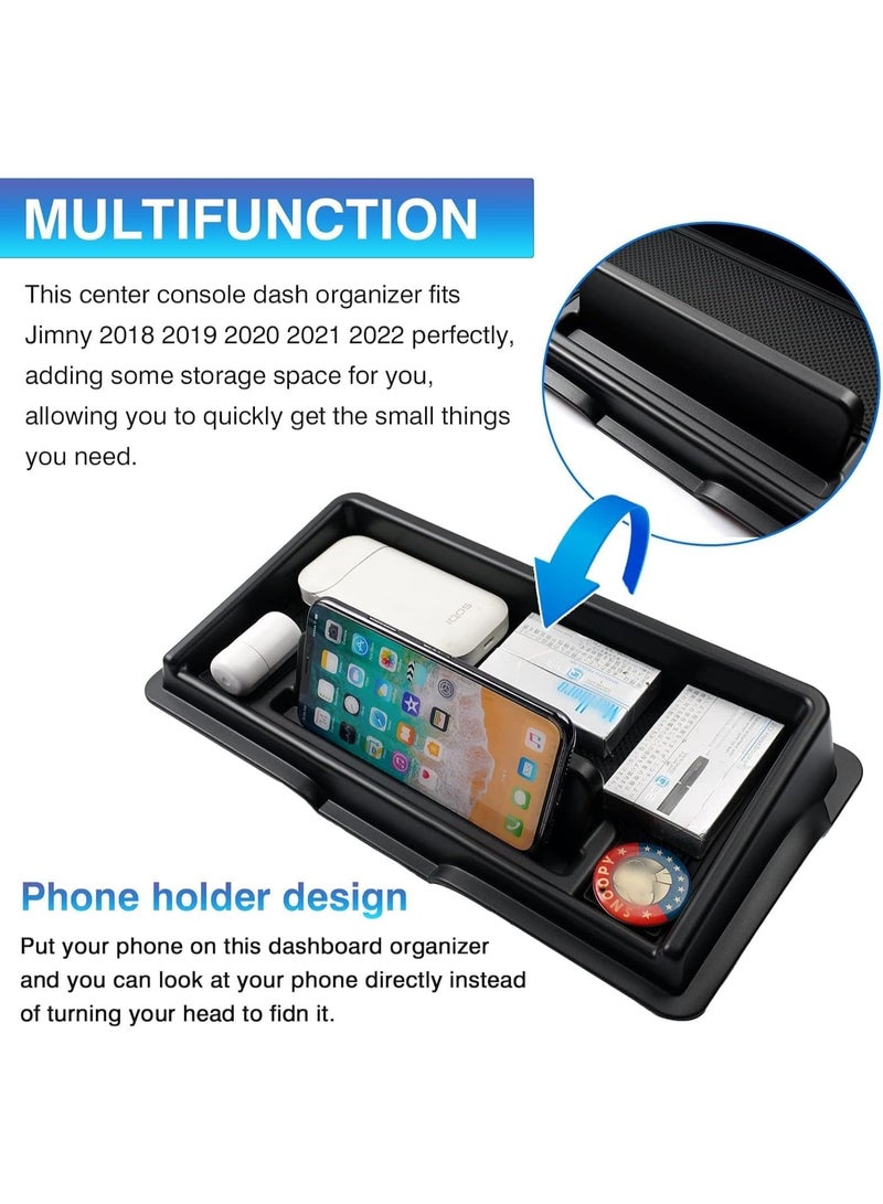 Custom Fit for Center Console Dash Organizer Suzuki Jimny 2018-2022 JB64/JB74 Accessories Dashboard Insert Tray with Cellphone Holder Storage Box - Image 4
