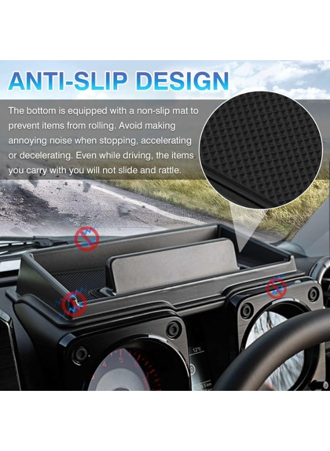 Custom Fit for Center Console Dash Organizer Suzuki Jimny 2018-2022 JB64/JB74 Accessories Dashboard Insert Tray with Cellphone Holder Storage Box - Image 3