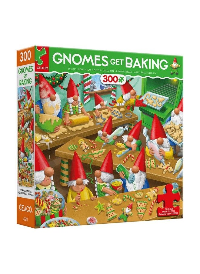 Ceaco Holiday Gnomes Get Baking 300 Piece Jigsaw Puzzle  - Image 4