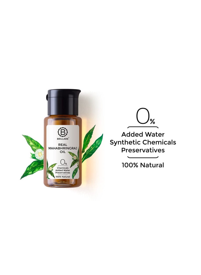 BRILLARE Brillare Real Mahabhringraj Oil with 14 Traditional Herbs, 100% Natural, Cold Pressed Oil, Makes Healthy & Flake-Free Scalp  - Image 3
