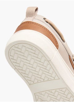 JUNIORS Boys Panelled Slip-On Loafers With Hook And Loop Closure Ramadan Collection  - Image 3