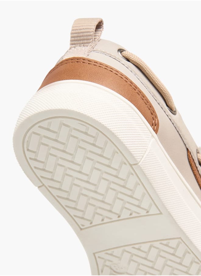 JUNIORS - Boys Panelled Slip-On Loafers With Hook And Loop Closure Ramadan Collection - Image 1