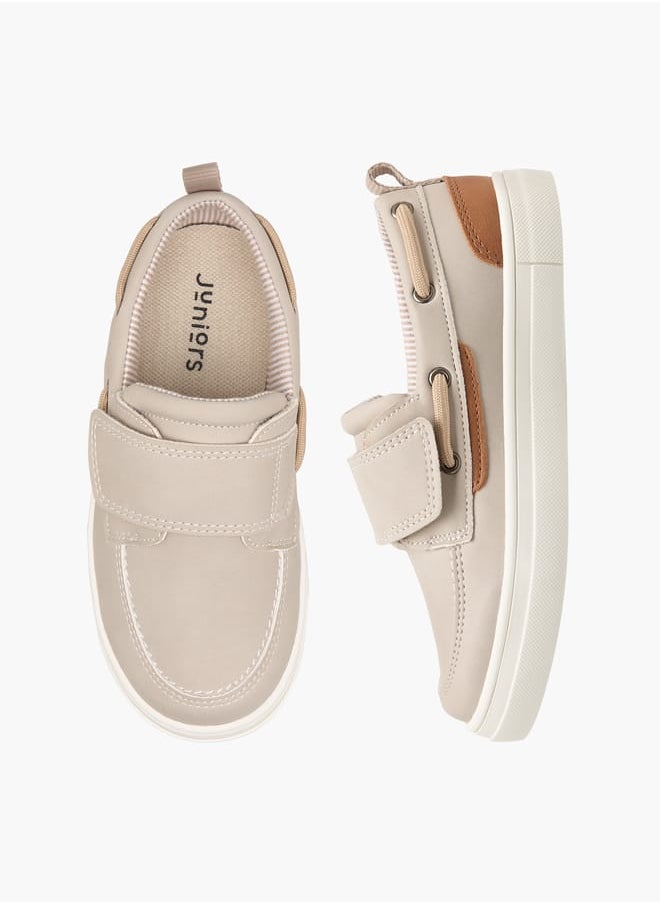 JUNIORS - Boys Panelled Slip-On Loafers With Hook And Loop Closure Ramadan Collection - Image 1