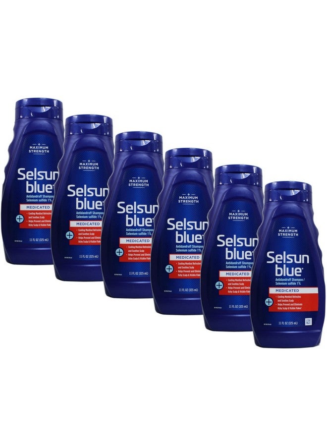 Selsun Blue Shampoo Naturals Dandruff Medicated 11 Ounce (325ml) (6 Pack) - Image 1