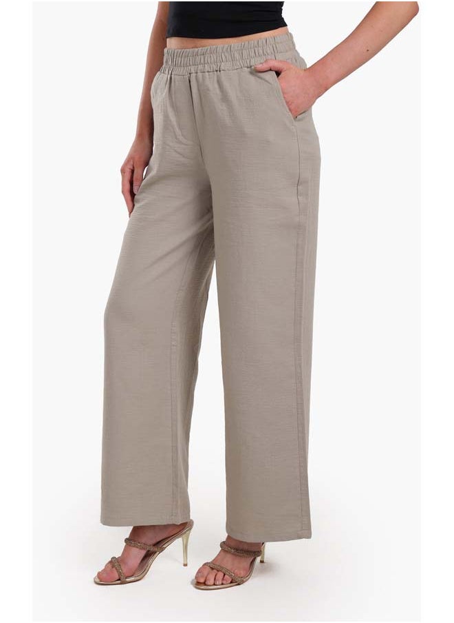 Clue Chic Wide-Leg Tencel Pants  - Image 2