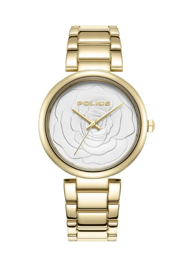 بوليس Womens Otara Stainless Steel Analog Wrist Watch PEWLG2229302 34mm Gold Plated