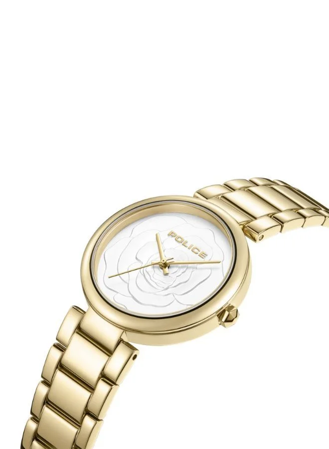 بوليس Womens Otara Stainless Steel Analog Wrist Watch PEWLG2229302 34mm Gold Plated