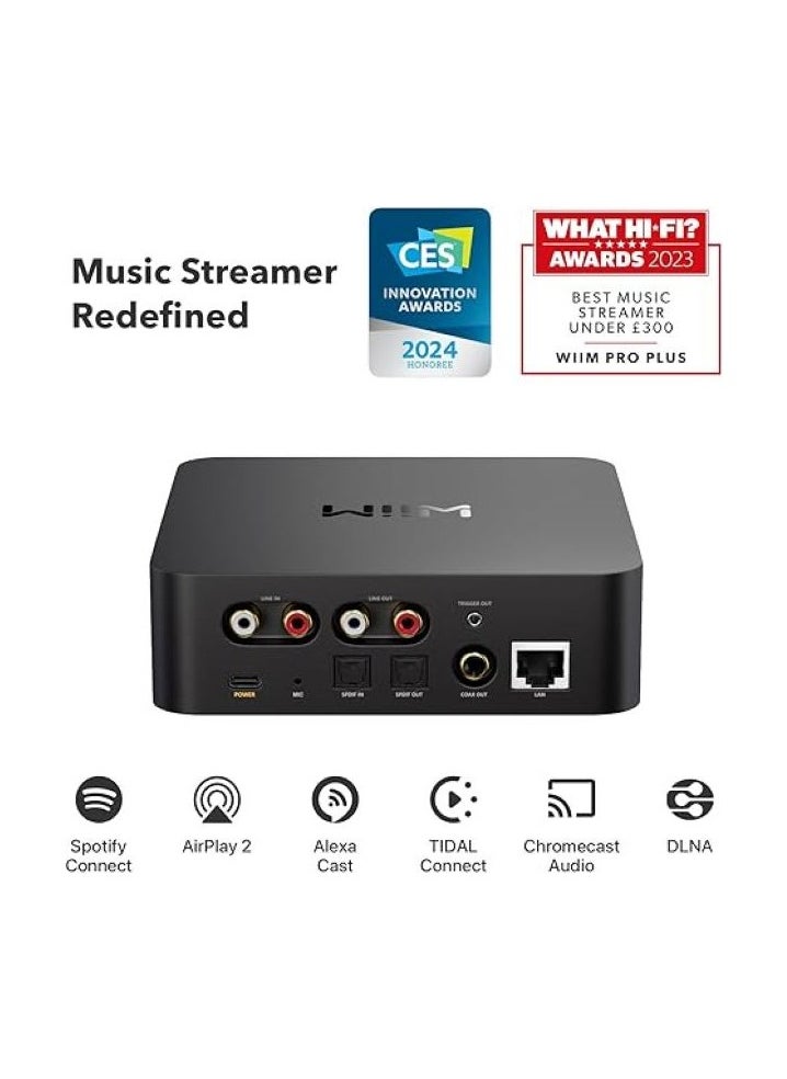 WiiM - WiiM Pro Plus AirPlay 2 Receiver, Chromecast Audio, Multiroom Streamer with Premium AKM DAC, Voice Remote, Works with Alexa/Siri/Google, Stream Hi-Res Audio from Spotify,  Tidal and More - Image 1