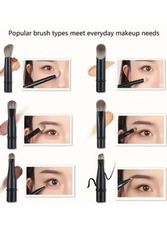 Goolsky 6pcs Travel Mini Makeup Brush Set with Portable Box Cosmetic Powder Blush Blending Concealer Makeup Brush Set  - Image 3