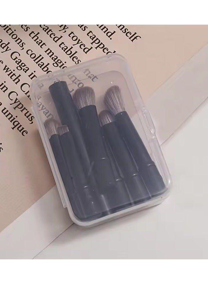 Goolsky 6pcs Travel Mini Makeup Brush Set with Portable Box Cosmetic Powder Blush Blending Concealer Makeup Brush Set - Image 4