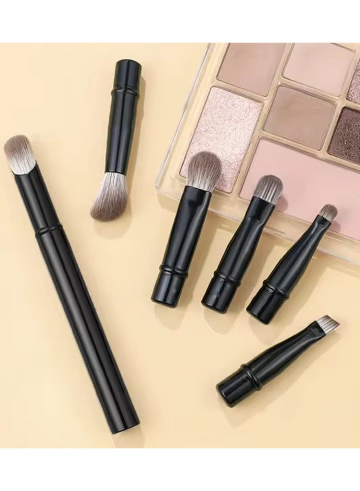 Goolsky 6pcs Travel Mini Makeup Brush Set with Portable Box Cosmetic Powder Blush Blending Concealer Makeup Brush Set - Image 5