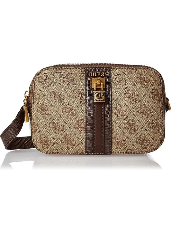 GUESS Guess Women's Ginevra Elite Society Satchel Bag with Top Handle and Detachable Shoulder Strap  - Image 1