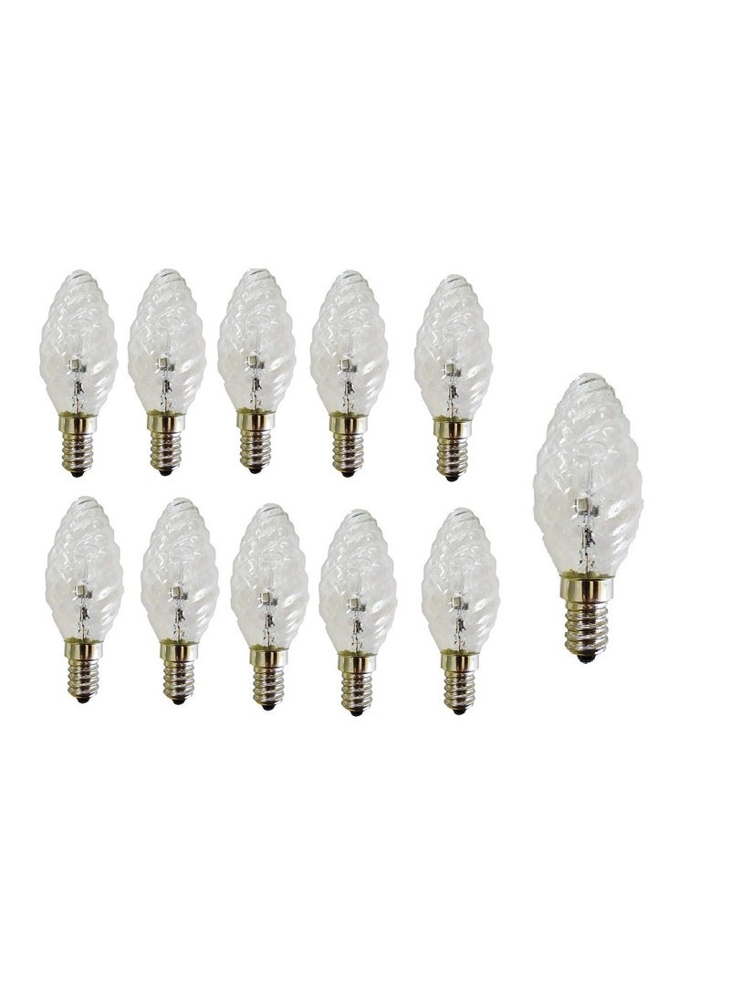 Generic 11 LED bulbs, 3 watts, yellow light glass 
