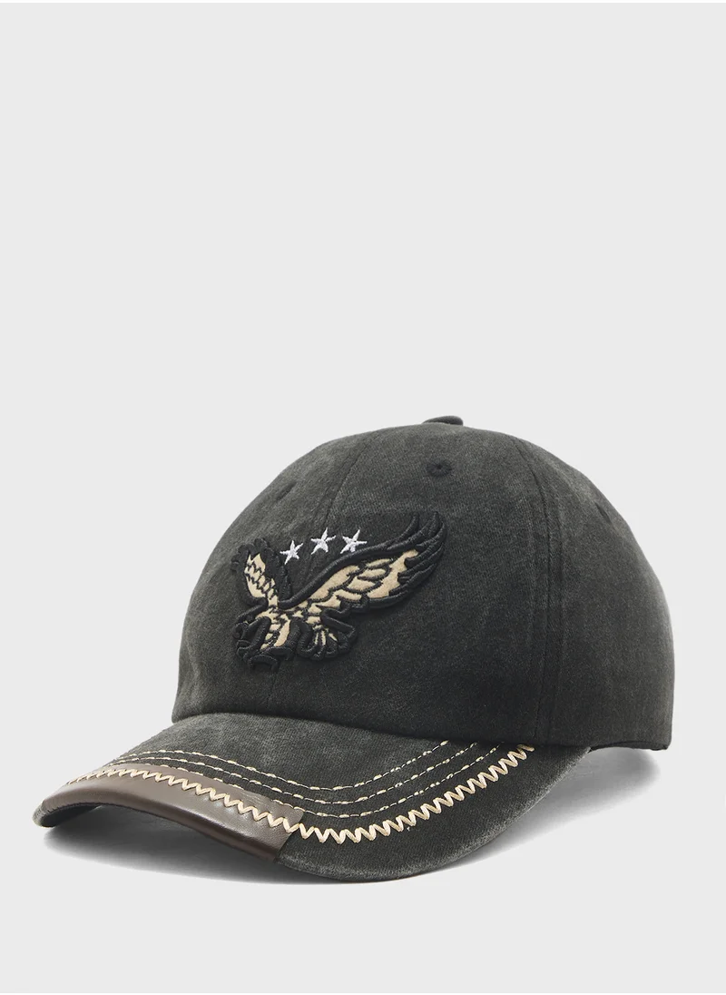سفنتي فايف Eagle Embroidered Casual Cap