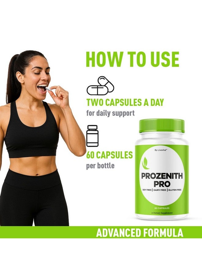 LIVORKA LIVORKA (2 Pack) Prozenith Pro Capsules - Official Prozenith Pro Pills Supplement Premium Formula, Natural Support for Overall Health & Wellness, Pro ZenithPro Reviews, 120 Capsules for 2 Months - Image 4