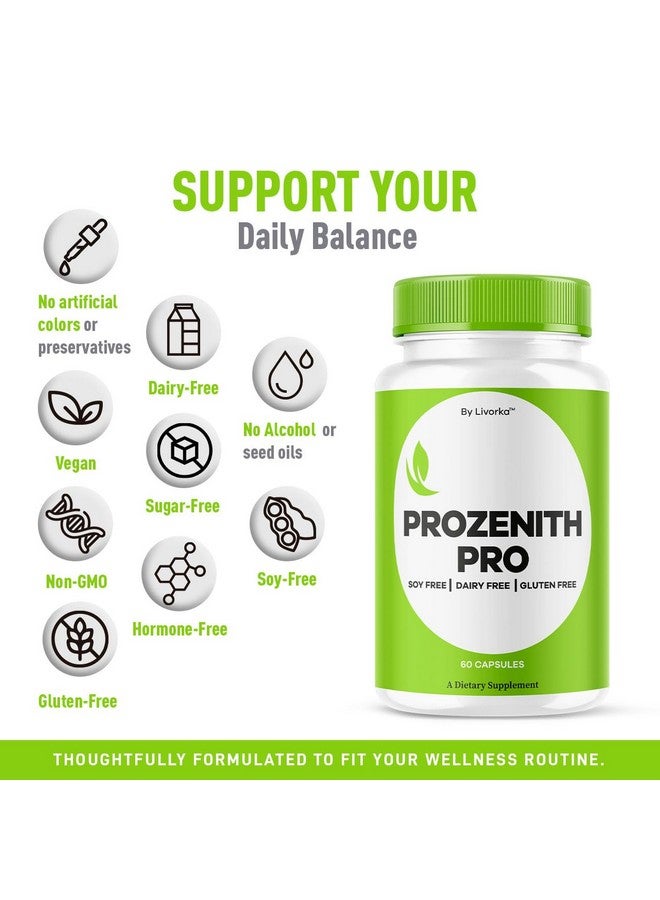 LIVORKA LIVORKA (2 Pack) Prozenith Pro Capsules - Official Prozenith Pro Pills Supplement Premium Formula, Natural Support for Overall Health & Wellness, Pro ZenithPro Reviews, 120 Capsules for 2 Months - Image 5