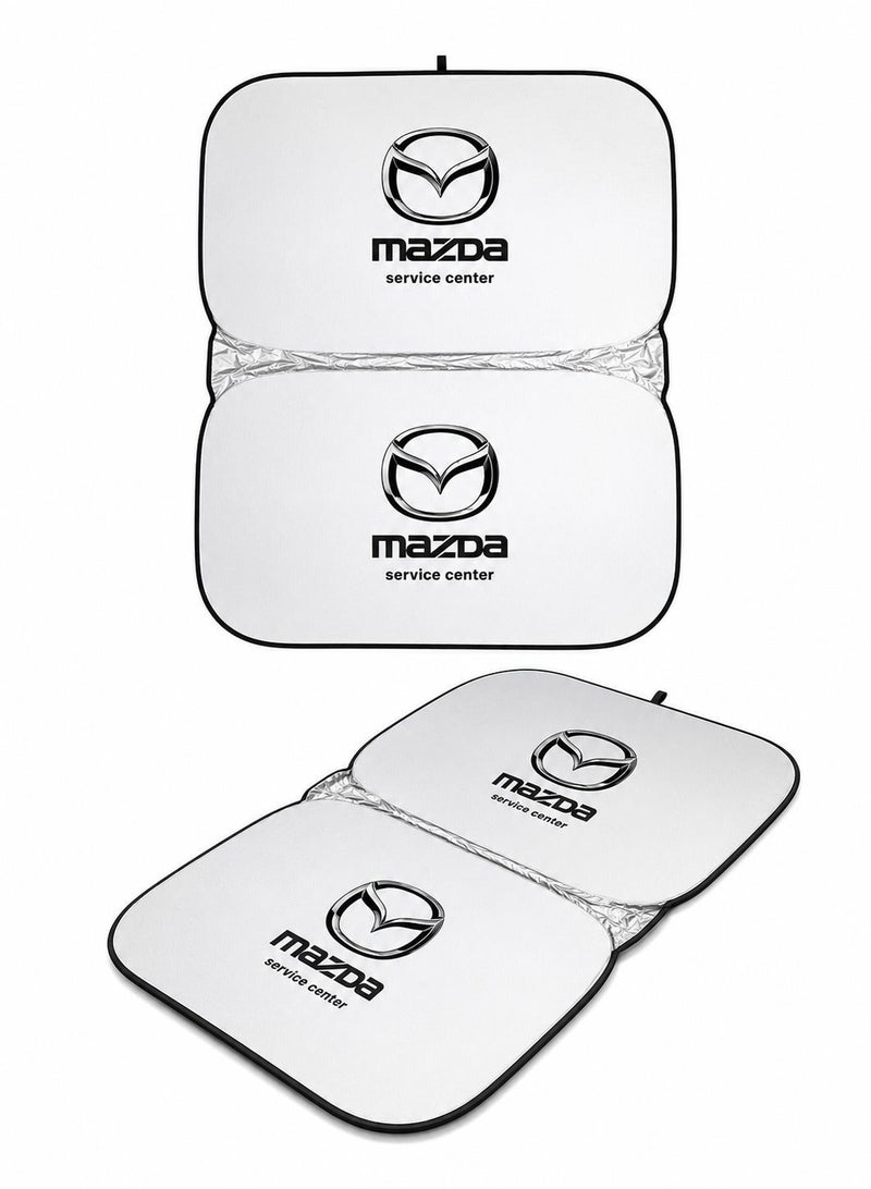 MAZDA Car Windshield Sunshade, Car Sun Shade UV Rays and Heat Protector Sun Visor Foldable Keep Your Vehicle Cool Blocks UV Rays - Image 3