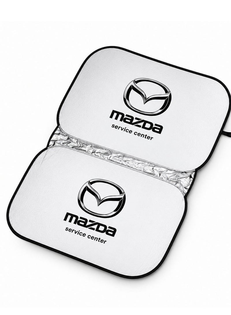 MAZDA Car Windshield Sunshade, Car Sun Shade UV Rays and Heat Protector Sun Visor Foldable Keep Your Vehicle Cool Blocks UV Rays - Image 2