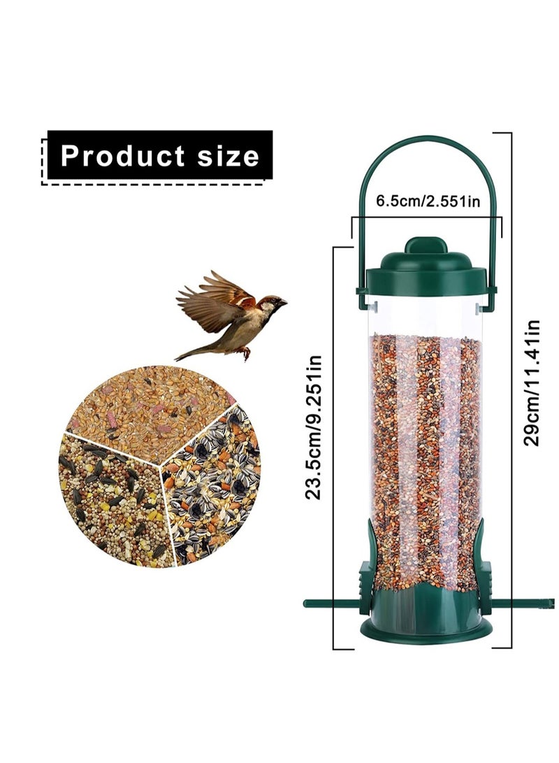 Excefore Bird Feeder for Outside Hanging Wild Bird Seed Feeder With 2 Compartments and Ports, Weatherproof and Waterproof Bird Feeders for Outside Hanging for Wild Birds - Image 2
