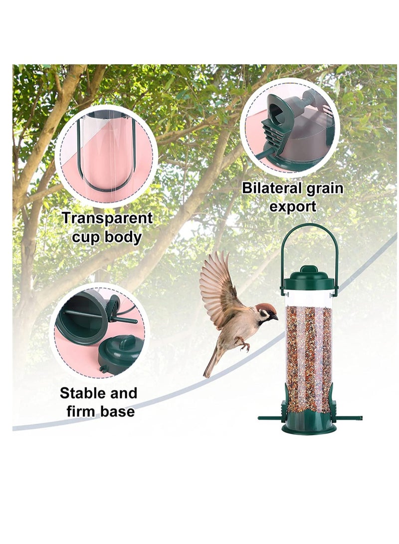 Excefore Bird Feeder for Outside Hanging Wild Bird Seed Feeder With 2 Compartments and Ports, Weatherproof and Waterproof Bird Feeders for Outside Hanging for Wild Birds - Image 3